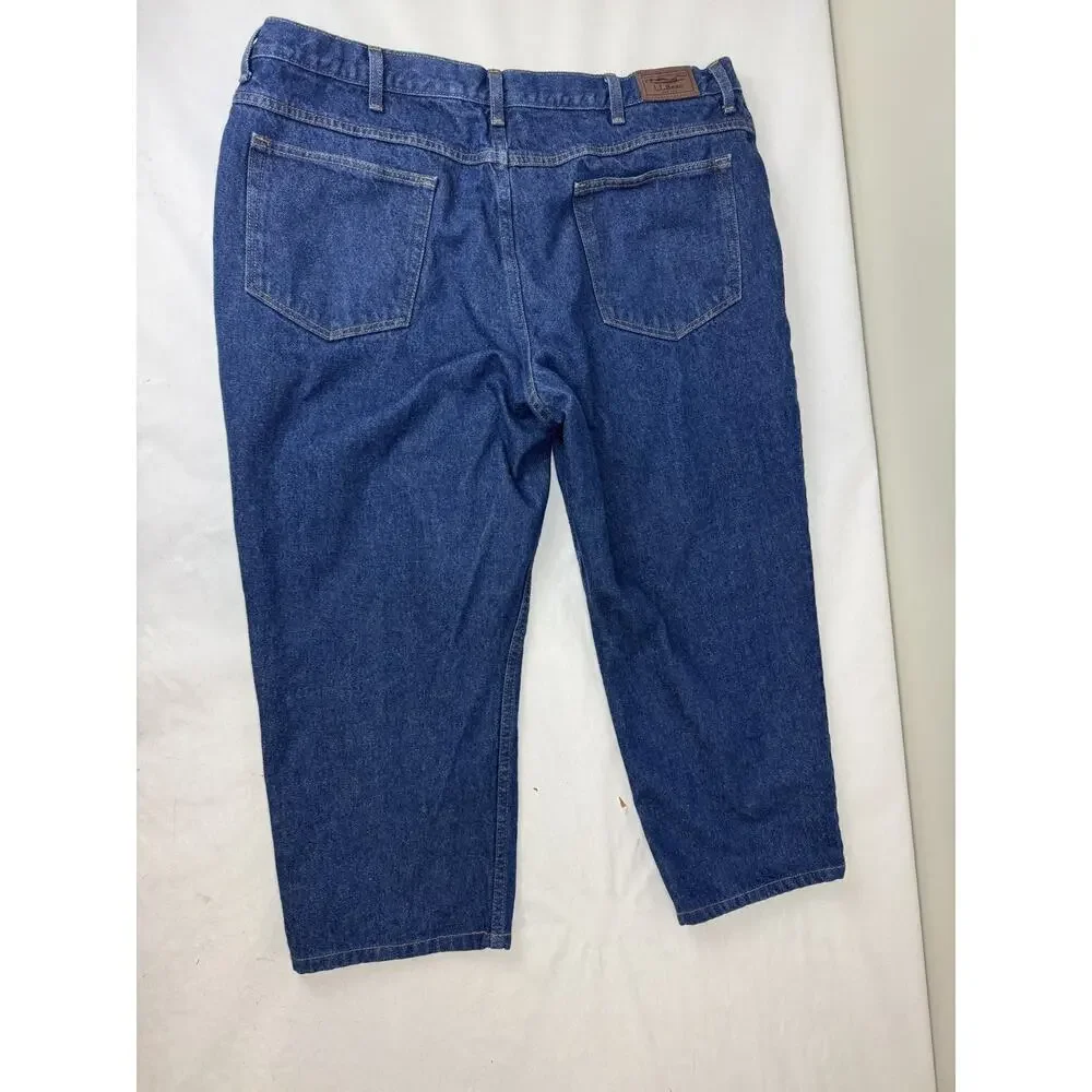 LL Bean Men's Natural Fit Jeans 100% Cotton Relaxed Tapered Big & Tall 42 * 28